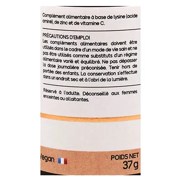 Nat & Form LLysine + Zinc & Vitamine C beauté de la peau 60 gélules