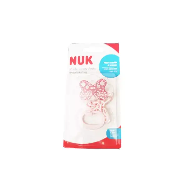 Nuk Soother Clip Pink Butterfly