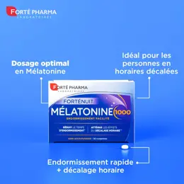 Forté Pharma Mélatonine 1000 Sommeil 30 comprimés Endormissement Facilité