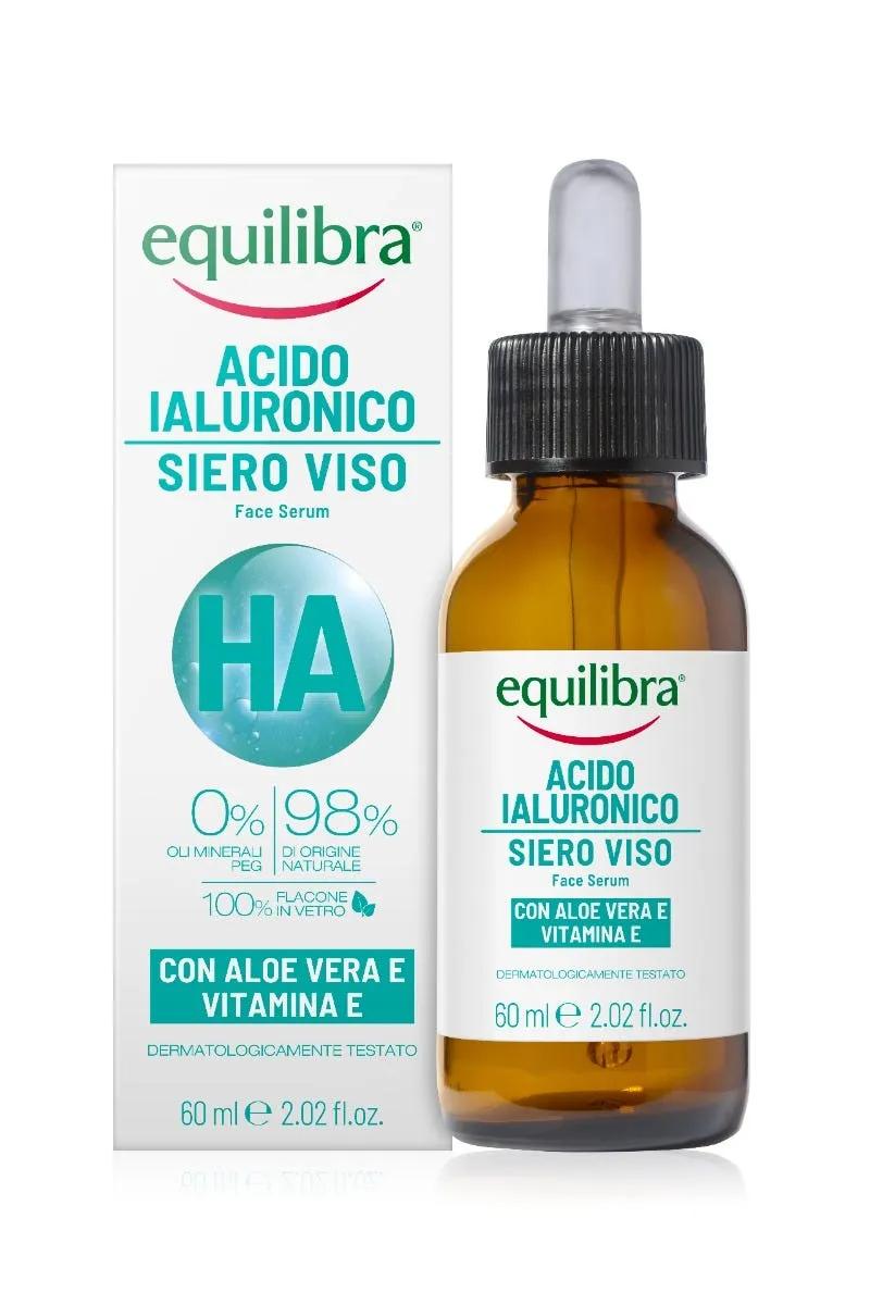 Equilibra Siero Viso Acido Ialuronico con Aloe Vera e Vitamina E 60 ml