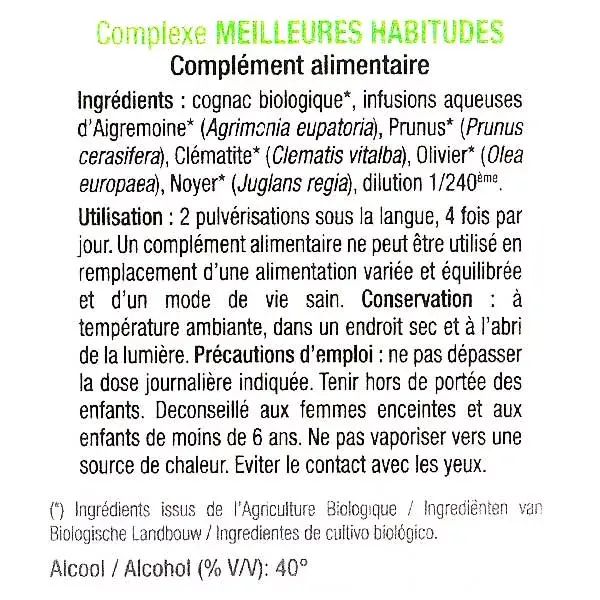 Ladrôme Elixirs Floraux Complexe Meilleures Habitudes Spray Bio 20ml