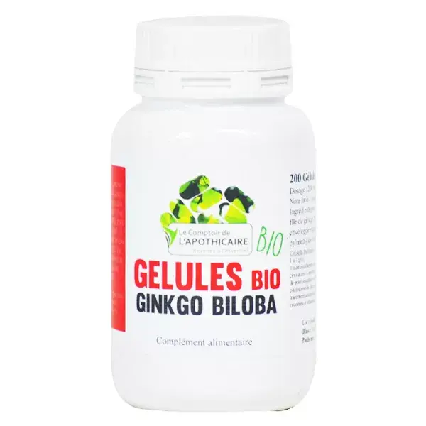 Le Comptoir de l'Apothicaire Gélules Bio Ginkgo Biloba 200 gélules