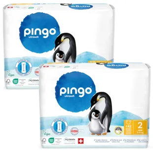 Pingo Mini Eco-Friendly Diapers Size 2 (3-6 kg) 2x42 units