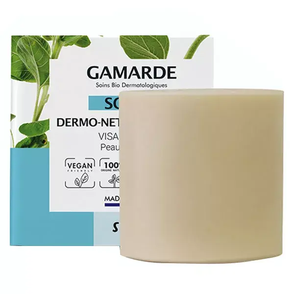 Gamarde Dermo-Solid Organic Face and Eye Cleansing Bar 48ml