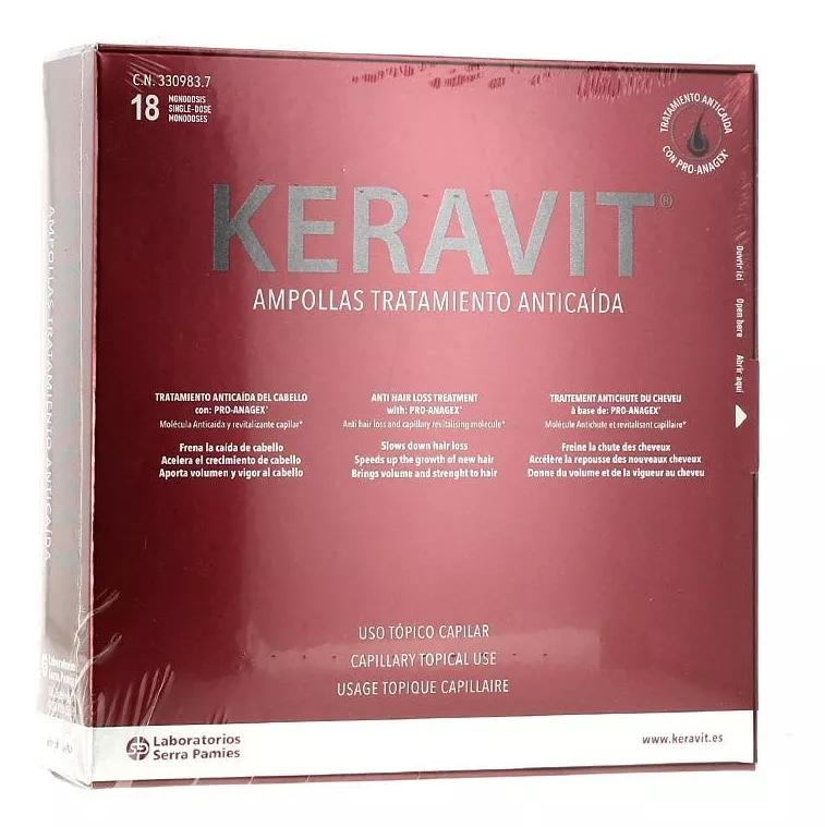 Keravit Traitement Anti-Chute 18 Ampoules de 6 ml