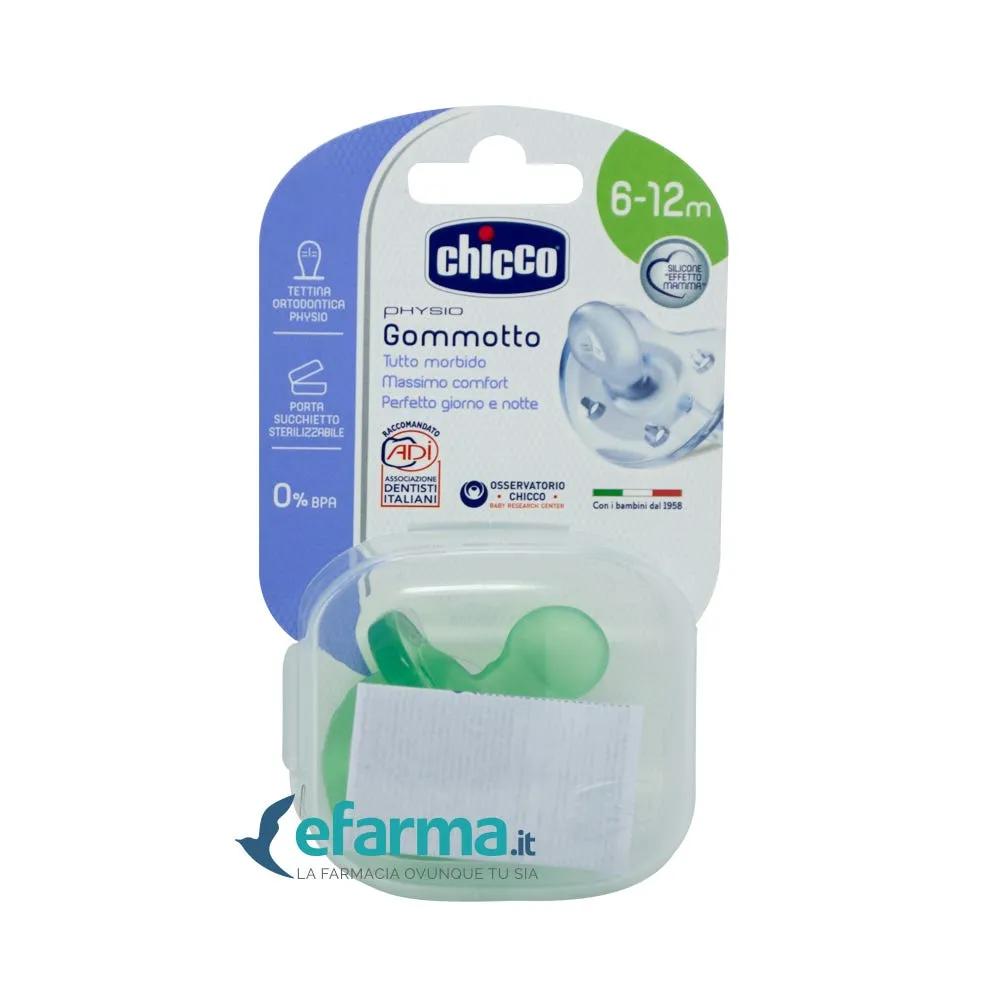 Chicco Physio Soft Gommotto Ciuccio Blu In Silicone 6-12m+