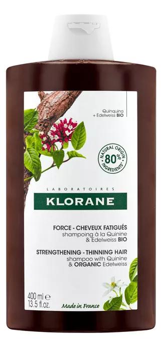 Klorane Champú Fortalecedor a la Quinina y Edelweiss BIO 400 ml