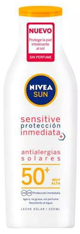 Nivea Sun Leche Solar Sensitive Protección Inmediata SPF50+ 200 ml