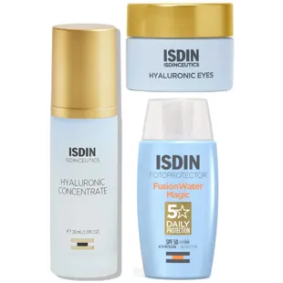 Isdin Prevent Hyaluronic Contour des Yeux 15 ml + Concentré Hyaluronique 30 ml + Fusion Water Magic SPF50 50 ml