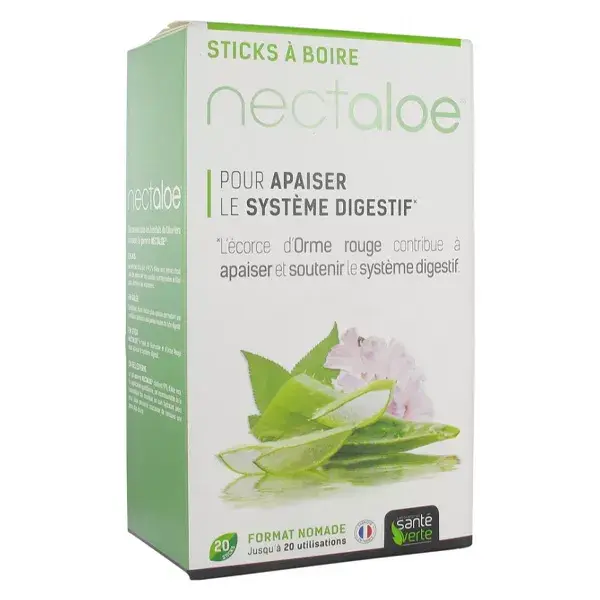 Santé Verte Nectaloe Système Digestif 20 sticks