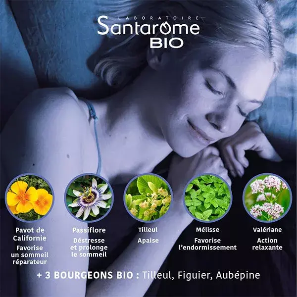 Santarome Bio - Bonne Nuit Bio - Pour des nuits sereines - 60 gummies