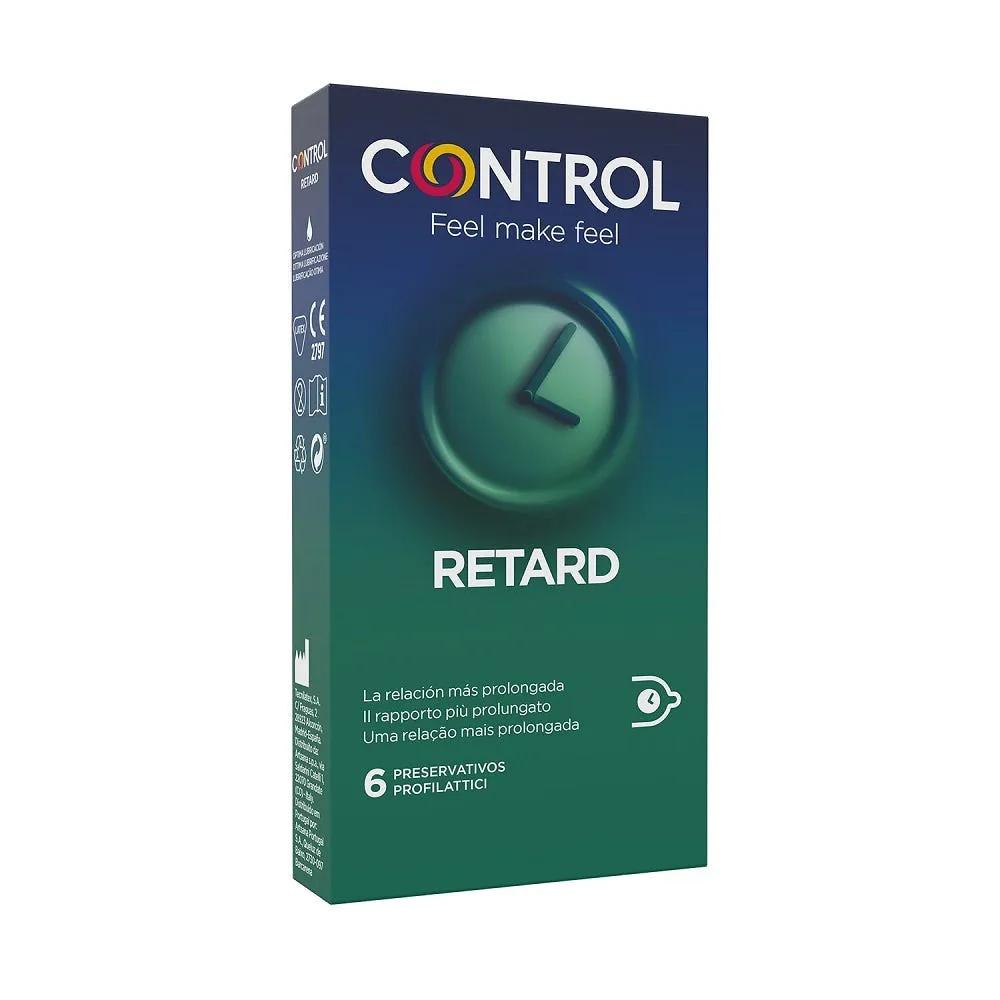 Control Retard Preservativi Ergonomici in Lattice Naturale con effetto ritardante 6 Profilattici