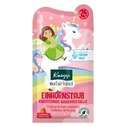 Kneipp Nature Kids Bain Cristaux Crépitants Paillettes de Licorne Fraise 60g