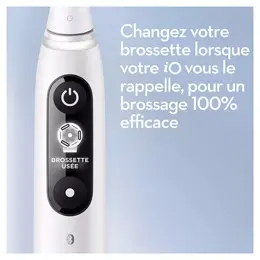 Oral-B iO 6N Brosse À Dents Électrique Blanche connectée Bluetooth 2 Brossettes 1 Étui De Voyage