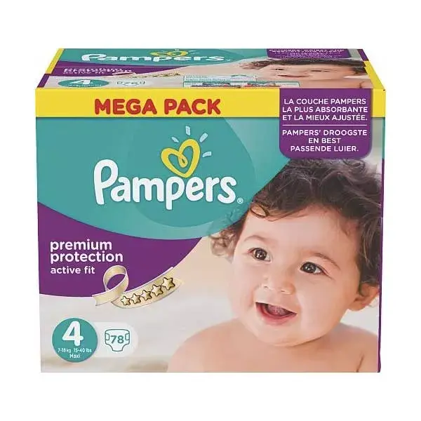 Pampers Active Fit Premium Protection Mega Pack T4 x 78