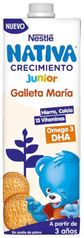 Nestlé Nativa Crecimiento Junior Galleta Maria +3 Años 1 L