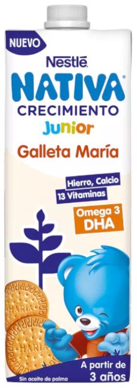 NESTLÉ NATIVA CRECIMIENTO 3 Galleta sin azúcar añadido a partir de 1 año  3x180ml : : Alimentación y bebidas