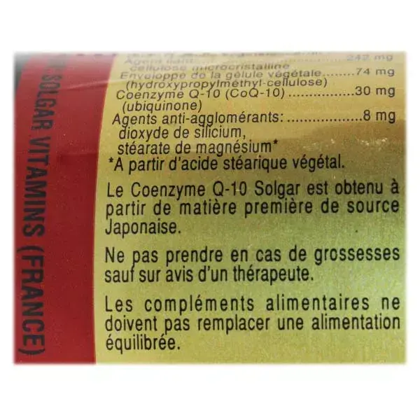 Solgar CoQ-10 30mg 30 vegetarian capsules