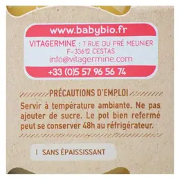 Babybio Fruits Pot Pomme Mirabelle +4m Bio 2 x 130g