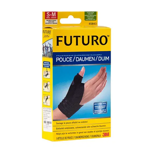 Futuro Thumb Splint Right or Left Hand Black Size S/M