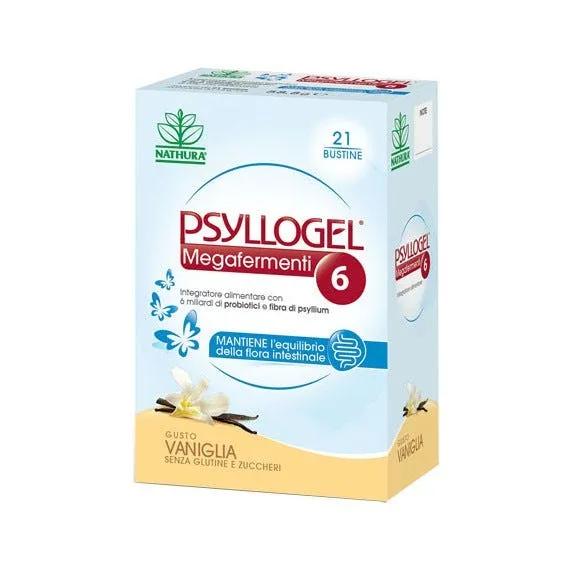 Psyllogel Megafermenti 6 Integratore Fermenti Lattici Gusto Vaniglia 21 Bustine