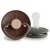 Frigg Little Viking Pacifier Block Silicone Cocoa/Olive +6m 2 units