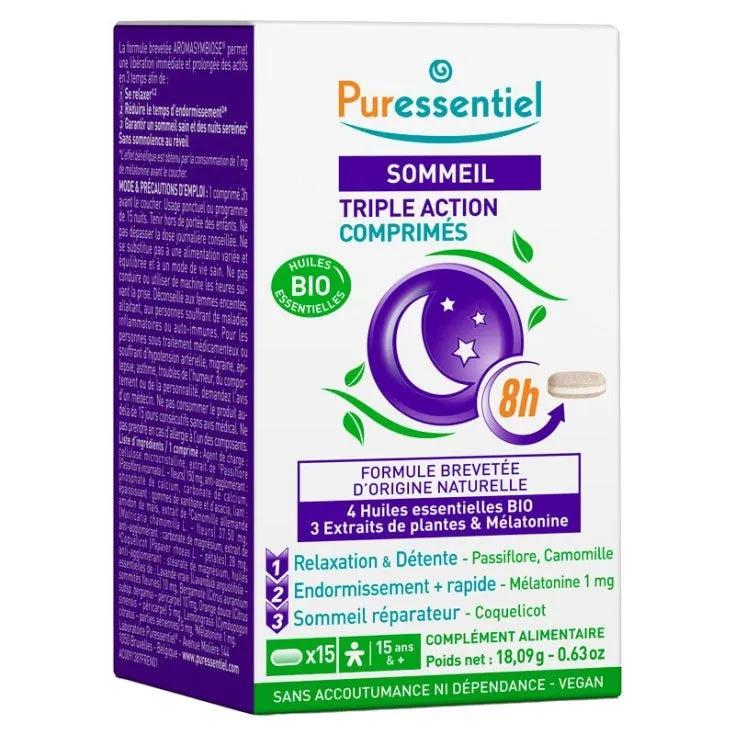 Puressential Sonni Sereni Tripla Azione Integratore per il Sonno 15 Compresse