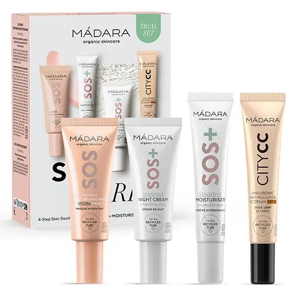 Madara Cosmetics Coffret routine apaisante SOS Care 4-Step LIGHT 64ml