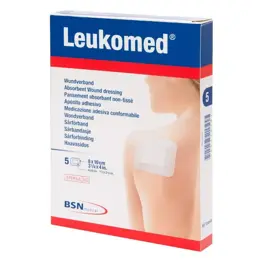 BSN Médical Leukomed Pansement Non Tissé Adhésif 15 x 8cm 5 Unités