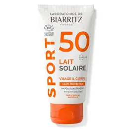 Laboratoires de Biarritz Soins Solaires Sport Lait SPF50 Bio 50ml