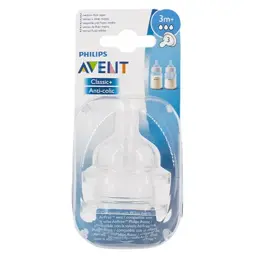 Avent Tétines Silicone Débit Moyen 3 Trous boite de 2