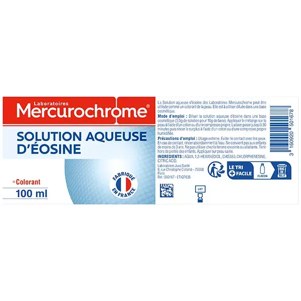 Mercurochrome Solution aqueuse d'eosine, 100 ml