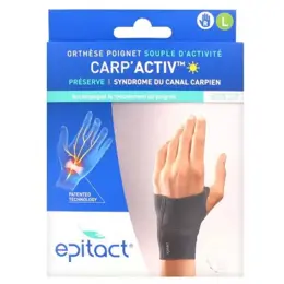 Epitact Carp'Activ Orthèse Poignet Souple d'Activité Préserve Syndrome du Canal Carpien Droite Taille L 1 unité