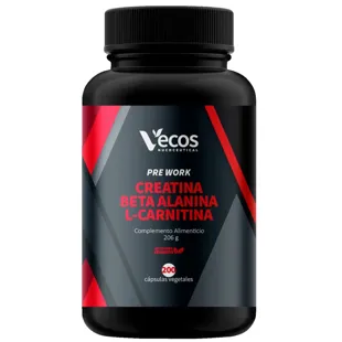 Vecos Nucoceutical Creatine + Beta Alanine + L-Carnitine 200 VegCaps