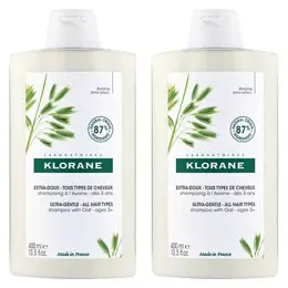 Klorane Avoine Shampoing Extra-Doux Lot de 2 x 400ml