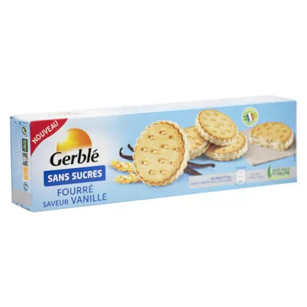 Gerblé Sans Sucres Fourré Vanille 185g