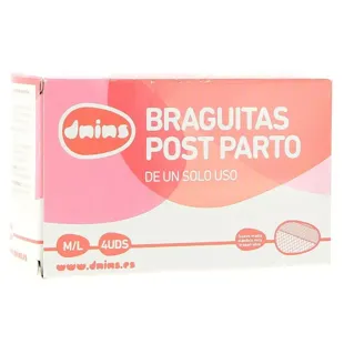 Dnins Braguitas Malla Deshechables Post-Parto Talla M/L 4 Uds