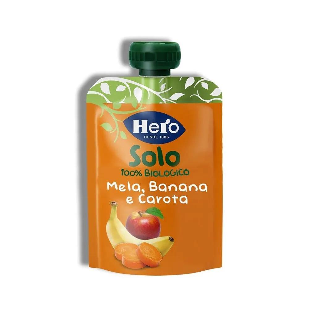 Hero Solo Frutta Frullata 100% Bio Mela Banana E Carota 100 g