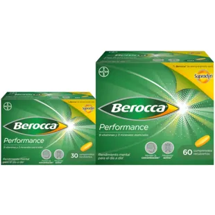 Berocca Performance Vitamines et Performance 60+30 Comprimés FORMAT ÉCONOMIQUE
