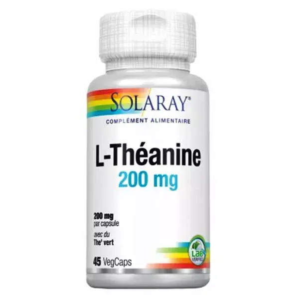 Solaray L Théanine 200mg 45 capsules végétales
