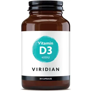Viridian Vitamina D3 400IU 30 Cápsulas Vegetarianas