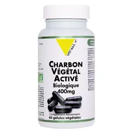 Vit'all+ CHARBON VEGETAL ACTIVE 400mg Biologique 60 gélules végétales