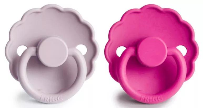 Frigg Chupetas Silicone Daisy Lila/Fucsia +0m 2 uds