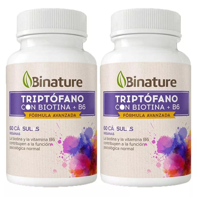 Binature Triptófano, Biotina y Vitamina B6 2x60 Cápsulas