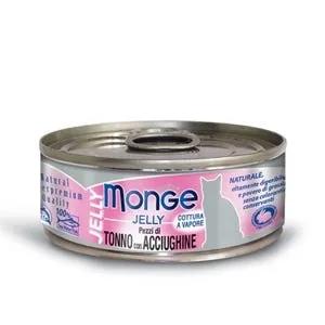 Monge Jelly Pezzetti Di Tonno E Acciughe Cibo Umido Per Gatti Adulti 80G