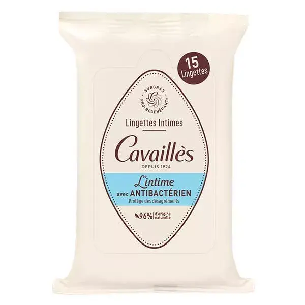 Rogé Cavailles Anti-Bacterial Intimate Wipes x15