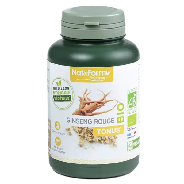 Nat & Form Organic Red Ginseng Capsules x 200 