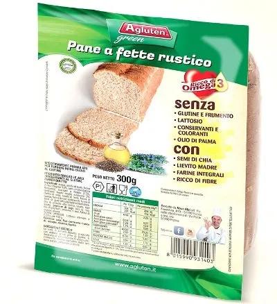 Agluten Green Pane Rustico A Fette Senza Glutine 300 g