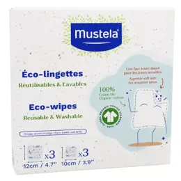 Mustela Lingettes Réutilisables & Lavables 6 unités