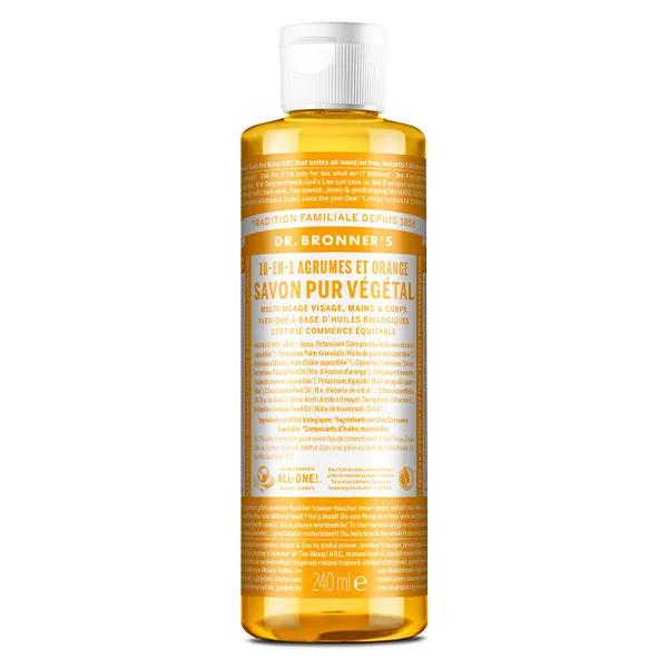 Dr. Bronner‘s Bio-Zitrus-Orange Flüssigseife 240ml – Vegan, Vielseitig, Umweltfreundlich